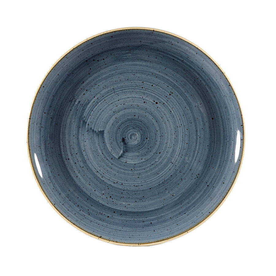 Churchill Stonecast Vitrified Porcelain Blueberry Round Coupe Plate 28.8cm Pack of 12