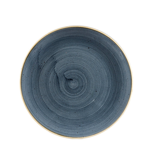 Churchill Stonecast Vitrified Porcelain Blueberry Round Coupe Plate 26cm Pack of 12