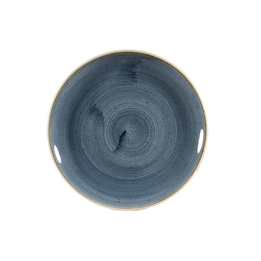 Churchill Stonecast Vitrified Porcelain Blueberry Round Coupe Plate 21.7cm Pack of 12