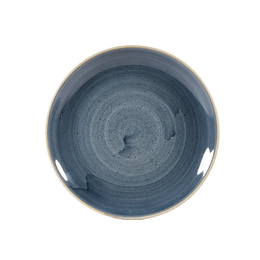 Churchill Stonecast Vitrified Porcelain Blueberry Round Coupe Bowl 24.8cm 113.6cl 40oz Pack of 12