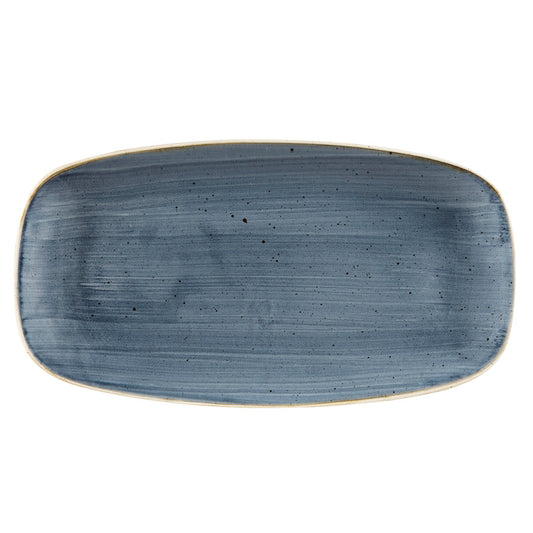 Churchill Stonecast Vitrified Porcelain Blueberry Chefs Oblong Platter 29.8x15.3cm Pack of 12