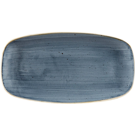 Churchill Stonecast Vitrified Porcelain Blueberry Chefs Oblong Platter 35.5x18.9cm Pack of 6