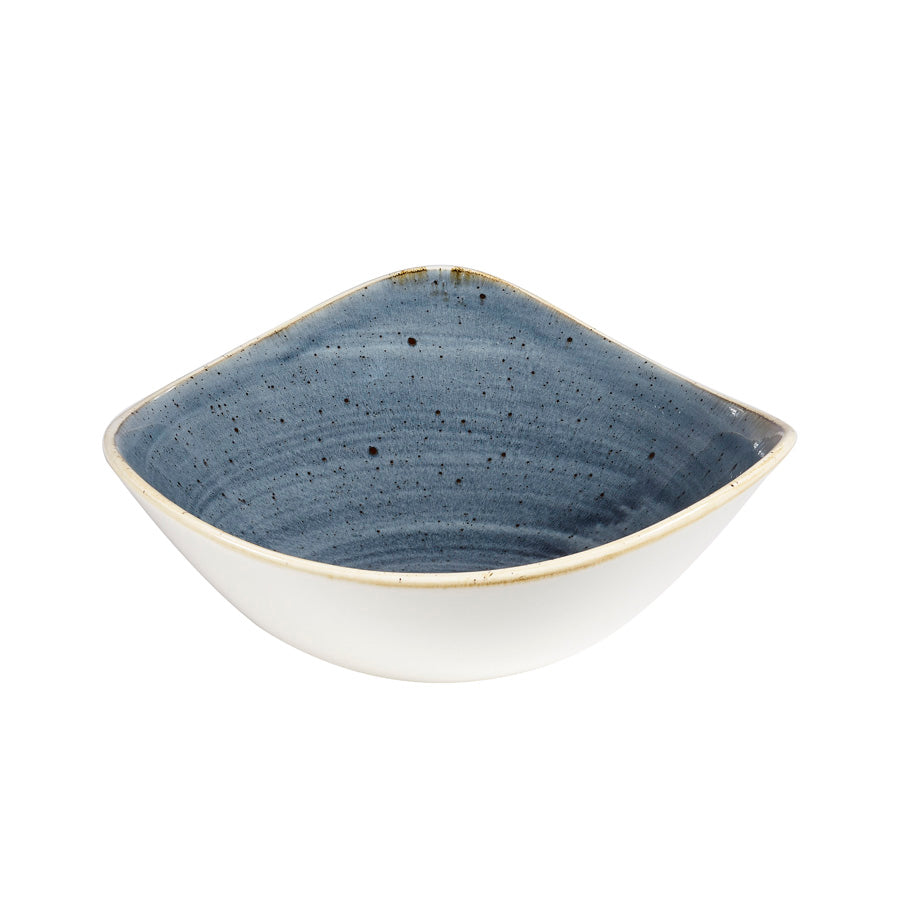 Churchill Stonecast Vitrified Porcelain Blueberry Triangular Bowl 23.5cm 60cl 21.1oz Pack of 12