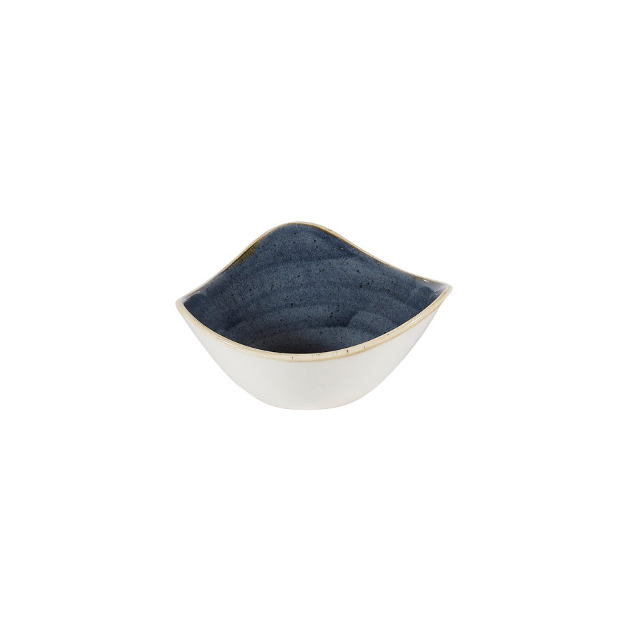 Churchill Stonecast Vitrified Porcelain Blueberry Triangular Bowl 15.3cm 26cl 9oz Pack of 12