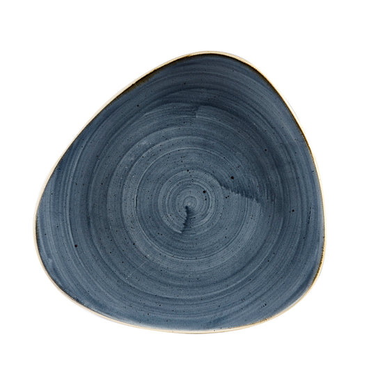 Churchill Stonecast Vitrified Porcelain Blueberry Triangular Plate 26.5cm Pack of 12