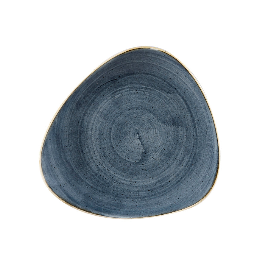 Churchill Stonecast Vitrified Porcelain Blueberry Triangular Plate 22.9cm Pack of 12