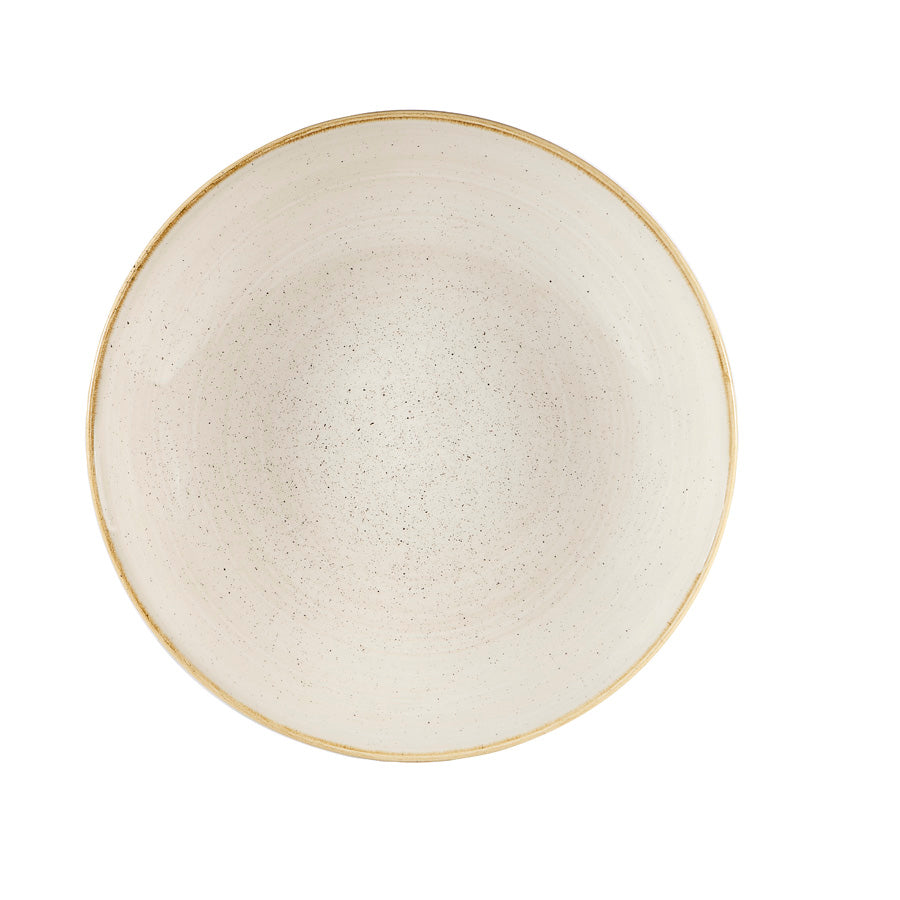 Churchill Stonecast Vitrified Porcelain Nutmeg Cream Round Coupe Bowl 31x4.4cm 240cl 84.5oz Pack of 6