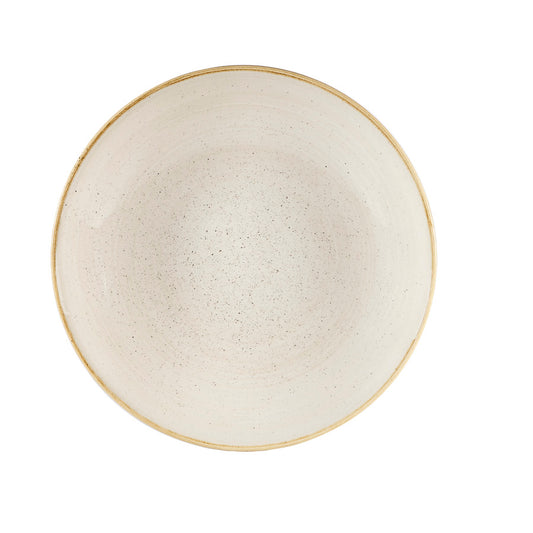 Churchill Stonecast Vitrified Porcelain Nutmeg Cream Round Coupe Bowl 31x4.4cm 240cl 84.5oz Pack of 6