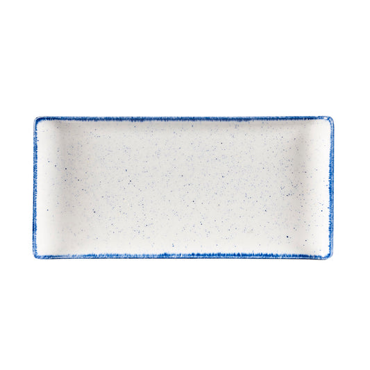 Churchill Stonecast Hints Vitrified Porcelain Indigo Blue Rectangular Buffet Tray 30x14.5cm Pack of 6