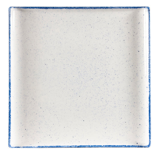 Churchill Stonecast Hints Vitrified Porcelain Indigo Blue Square Buffet Tray 30.3cm Pack of 4