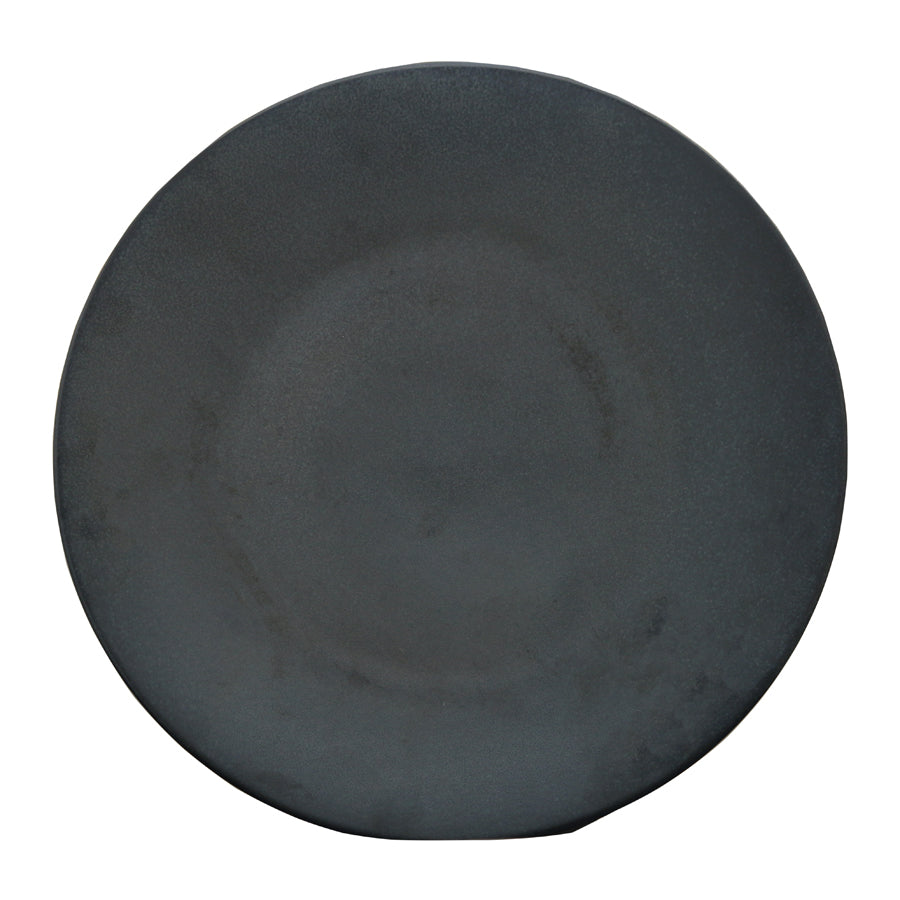 Artisan Andromeda Vitrified Stoneware Round Black Coupe Plate 32cm Pack of 3