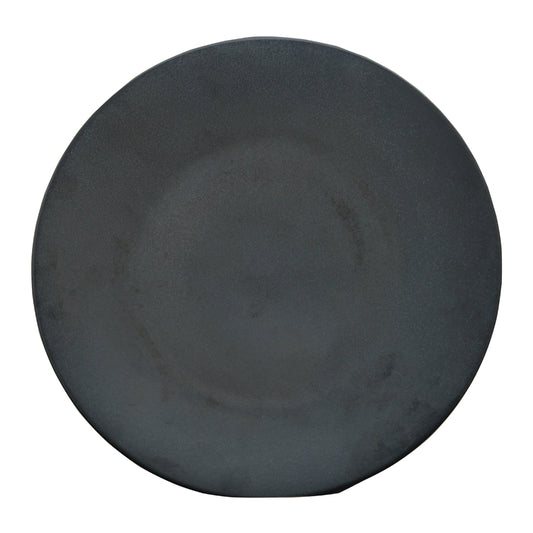 Artisan Andromeda Vitrified Stoneware Round Black Coupe Plate 32cm Pack of 3