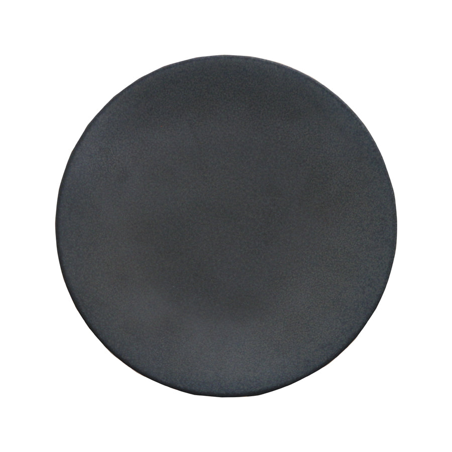 Artisan Andromeda Vitrified Stoneware Round Black Coupe Plate 21cm Pack of 6