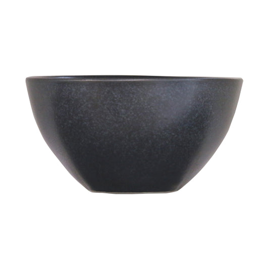 Artisan Andromeda Vitrified Stoneware Round Black Deep Bowl 15.5cm Pack of 6