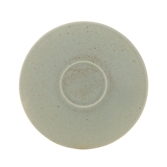 Artisan Serene Vitrified Stoneware Green Round Saucer 15cm Pack of 6