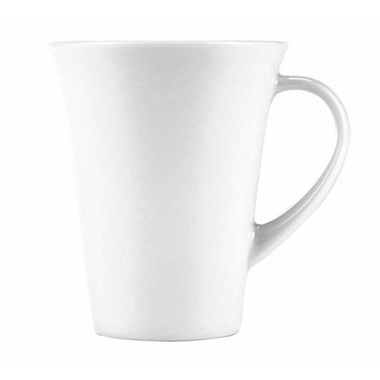 Churchill Art De Cuisine Porcelain White Round Menu Flared Mug 29.8cl 10.5oz Pack of 6