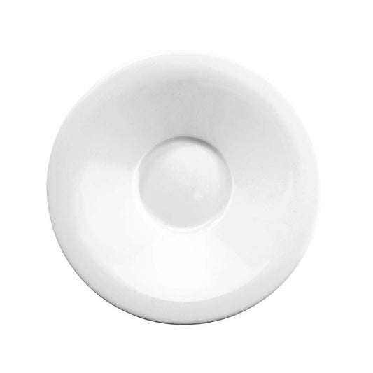 Churchill Art De Cuisine Porcelain White Round Menu Broad Rimmed Tea Saucer 16.5cm Pack of 6