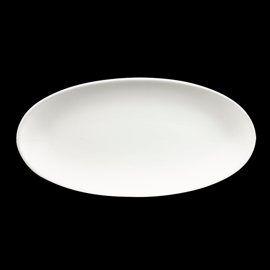 Churchill Chefs Plates Vitrified Porcelain White Oval Plate 29.9x15cm Pack of 12