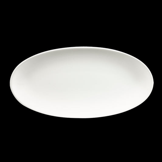 Churchill Chefs Plates Vitrified Porcelain White Oval Plate 29.9x15cm Pack of 12