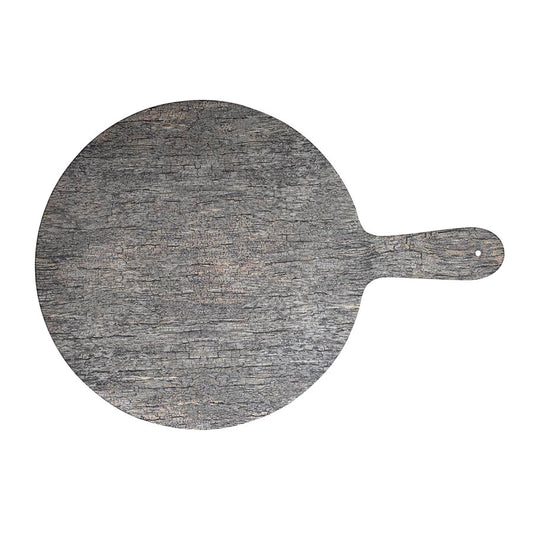 Churchill Alchemy Buffet Melamine Round Distressed Wood Handled Paddle Board 45x32cm Pack of 4