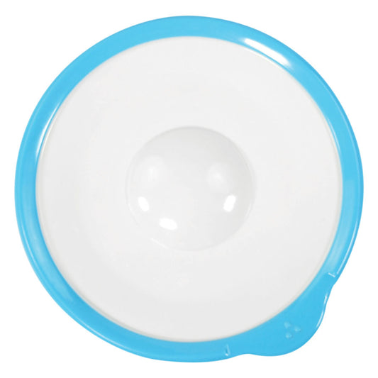 Dalebrook Omni Melamine White Round Saucer With Blue Rim 140x130x18mm