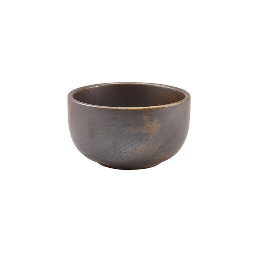 Genware Terra Porcelain Ructic Copper Round Bowl 12.5x7cm 50cl 17.5oz Pack of 6