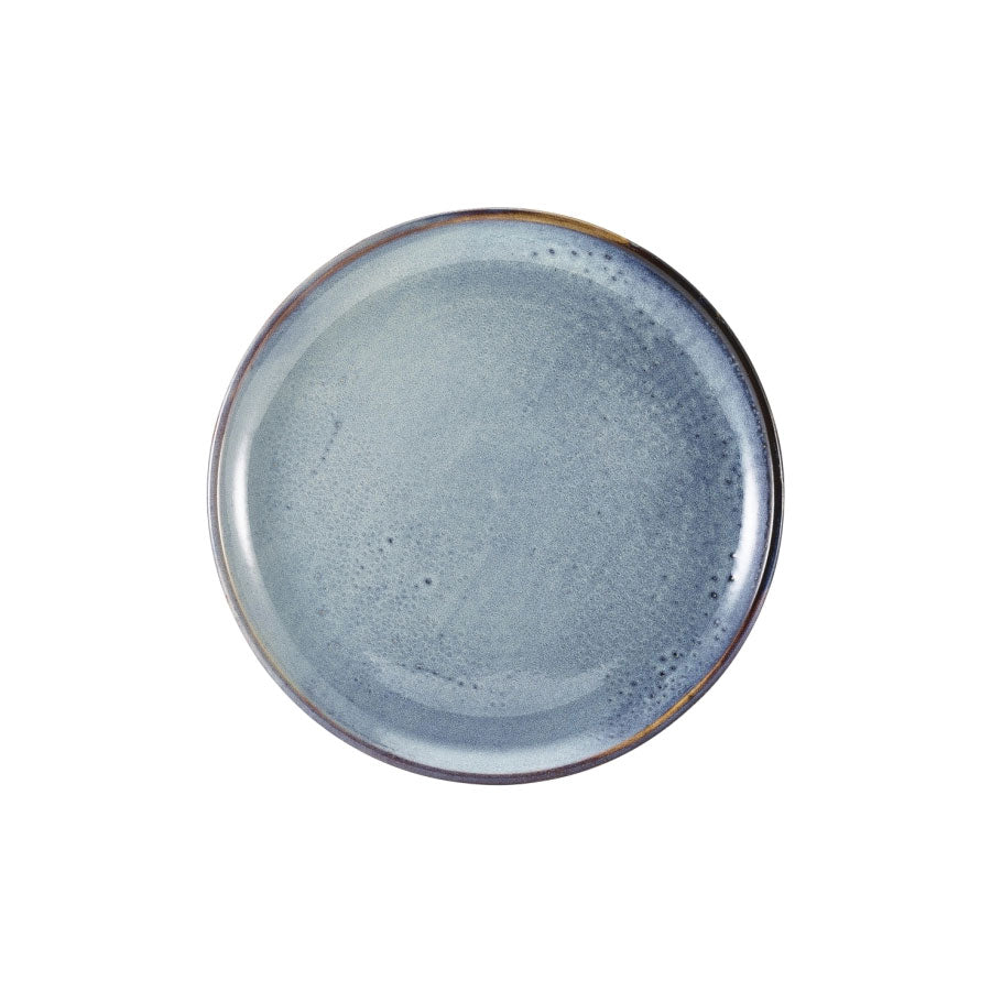 Genware Terra Porcelain Aqua Blue Round Coupe Plate 27.5cm Pack of 6