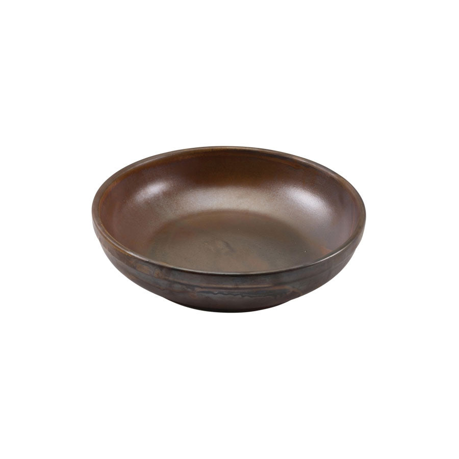 Genware Terra Porcelain Copper Round Coupe Bowl 23 Cm Pack of 6