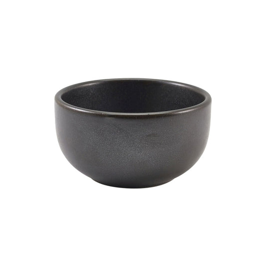 Genware Terra Porcelain Black Round Bowl 11.5cm Pack of 6