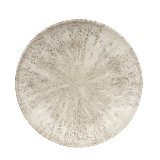 Churchill Studio Prints Stone Vitrified Porcelain Agate Grey Round Coupe Plate 21.7cm Pack of 12