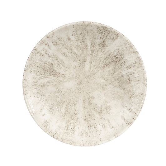 Churchill Studio Prints Stone Vitrified Porcelain Agate Grey Round Coupe Plate 16.5cm Pack of 12