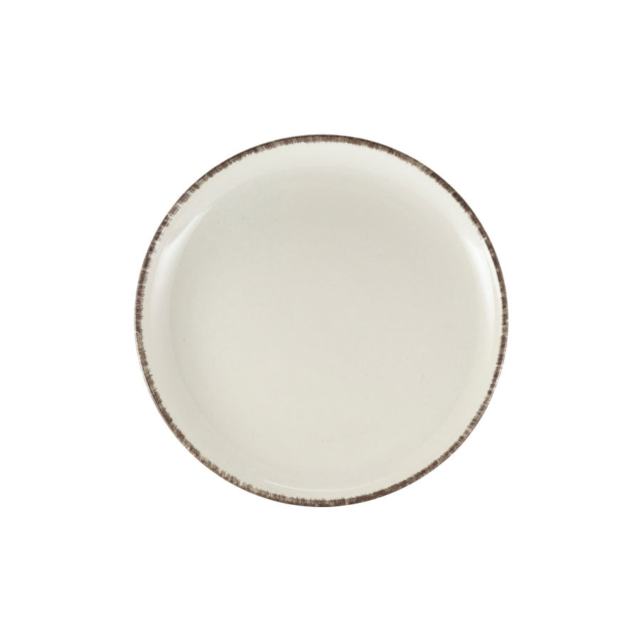 Genware Terra Stoneware Sereno Grey Round Coupe Plate 27.5cm Pack of 6