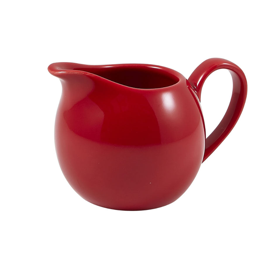 Genware Coloured Beverage Porcelain Red Jug 14cl 5oz Pack of 6