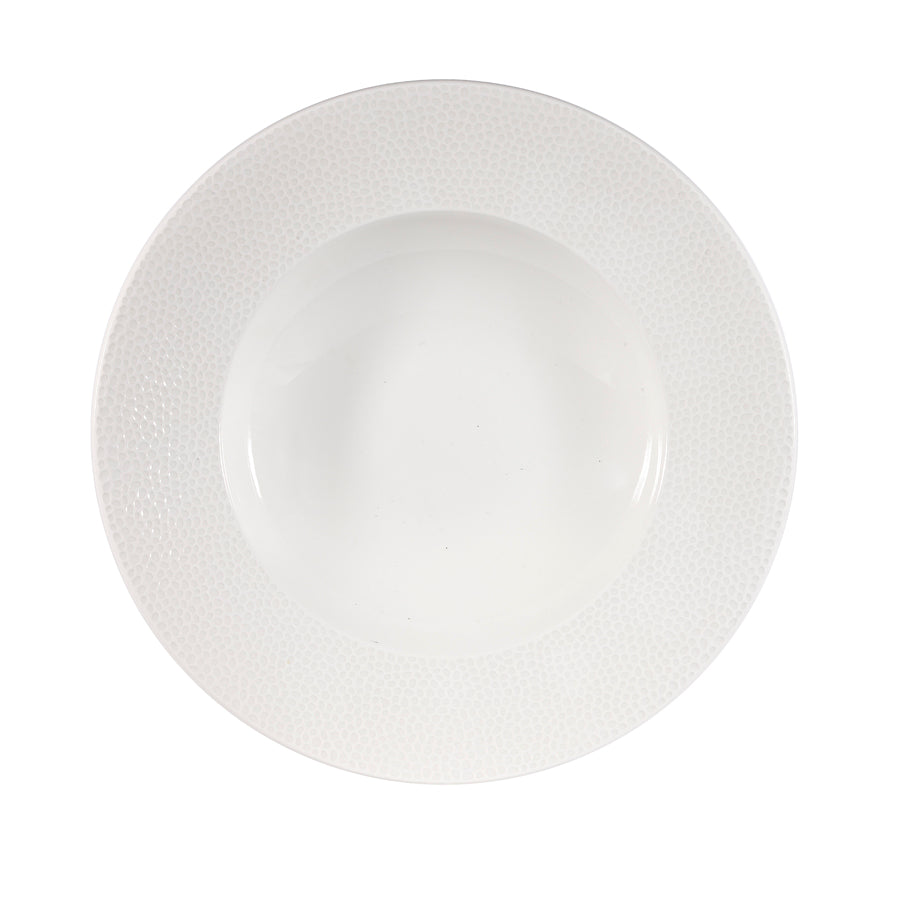 Churchill Isla Vitrified Porcelain White Round Wide Rim Bowl 28cm 46.8cl Pack of 12