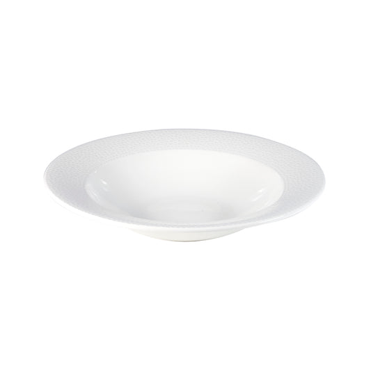 Churchill Isla Vitrified Porcelain White Round Rimmed Bowl 24.9cm 50cl 17.6oz Pack of 12