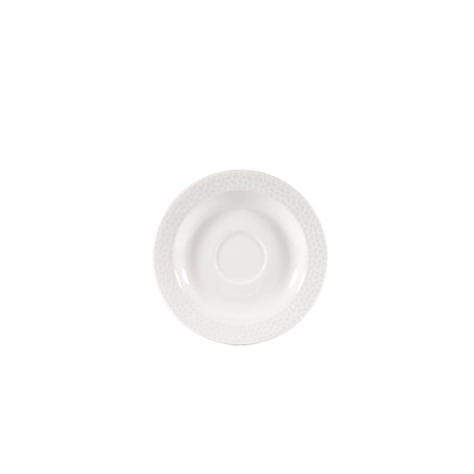 Churchill Isla Vitrified Porcelain White Round Saucer 12.8cm Pack of 12