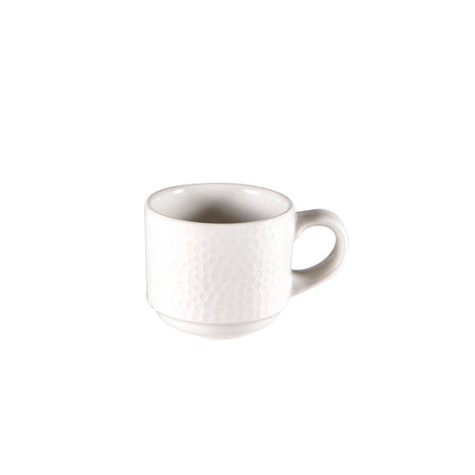 Churchill Isla Vitrified Porcelain White Stacking Espresso Cup 9cl 3.2oz Pack of 12