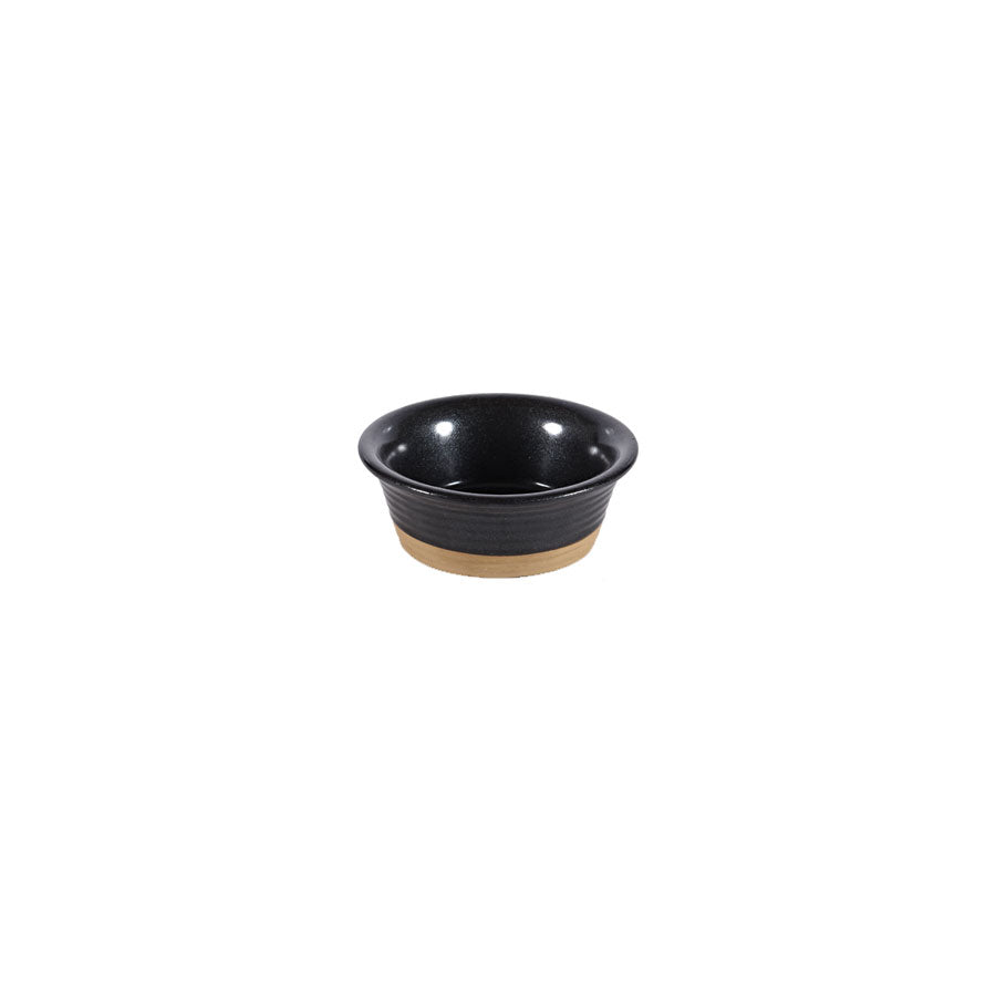 Churchill Art De Cuisine Igneous Stoneware Black Round Ramekin 9cm 9.5cl 3.3oz Pack of 6