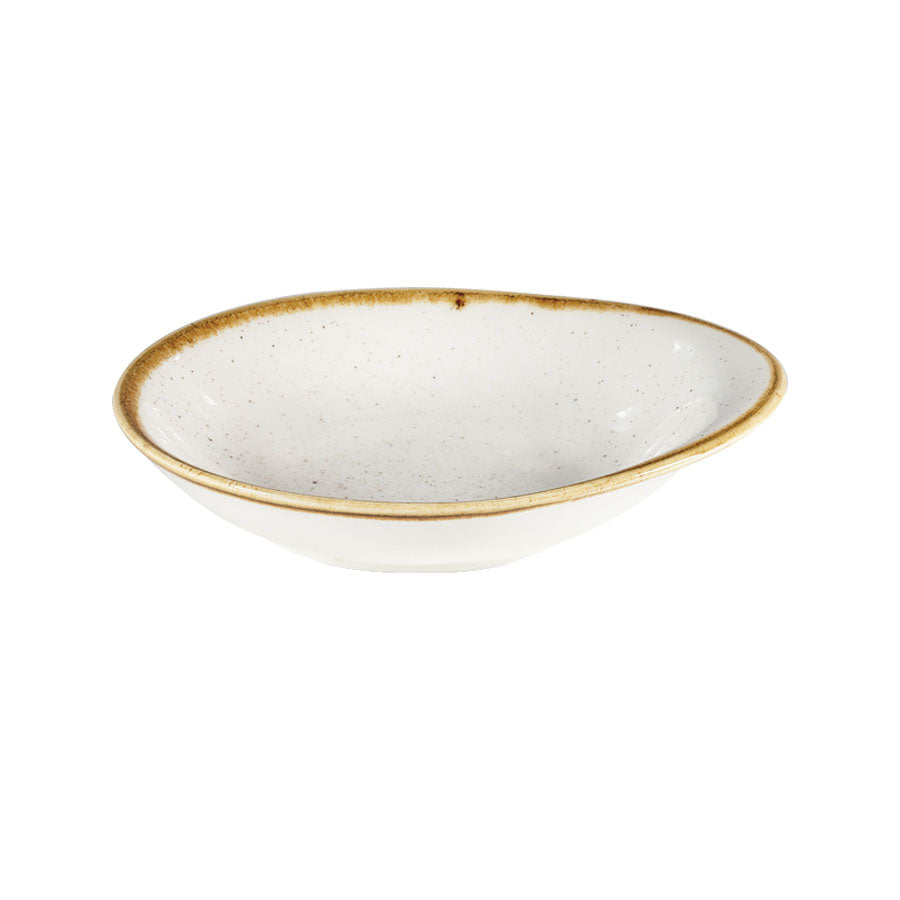 Churchill Stonecast Vitrified Porcelain Barley White Round Dish 18.5x16.8cm 30cl 10.5oz Pack of 12