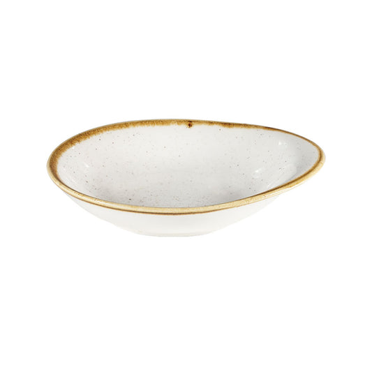 Churchill Stonecast Vitrified Porcelain Barley White Round Dish 18.5x16.8cm 30cl 10.5oz Pack of 12