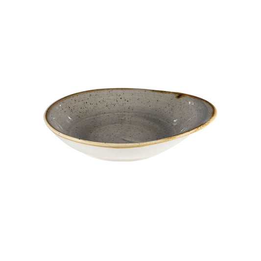 Churchill Stonecast Vitrified Porcelain Peppercorn Grey Round Dish 16x14.5cm 17cl 6oz Pack of 12