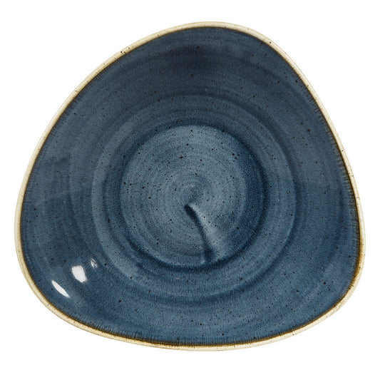 Churchill Stonecast Vitrified Porcelain Blueberry Triangular Shallow Bowl 27.2x26.7cm Pack of 12