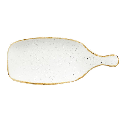 Churchill Stonecast Vitrified Porcelain Barley White Handled Paddle 28.4x12cm Pack of 6