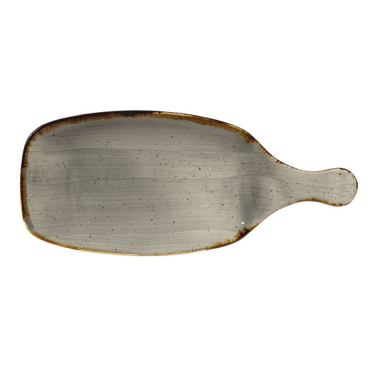 Churchill Stonecast Vitrified Porcelain Peppercorn Grey Handled Paddle 28.4x12cm Pack of 6