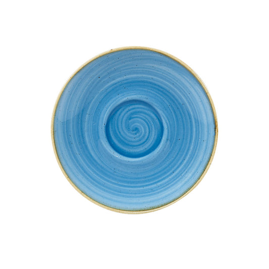 Churchill Stonecast Vitrified Porcelain Cornflower Blue Round Cappuccino Saucer 15.6cm Pack of 12