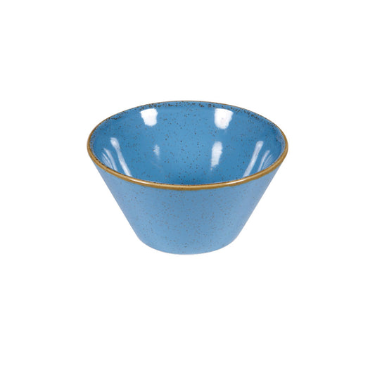 Churchill Stonecast Vitrified Porcelain Cornflower Blue Zest Snack Bowl 12.1x6.5cm 12oz Pack of 12