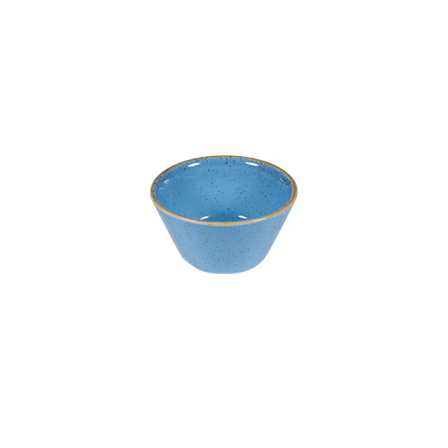 Churchill Stonecast Vitrified Porcelain Cornflower Blue Round Sauce Dish 8x4cm 9cl 3oz Pack of 6