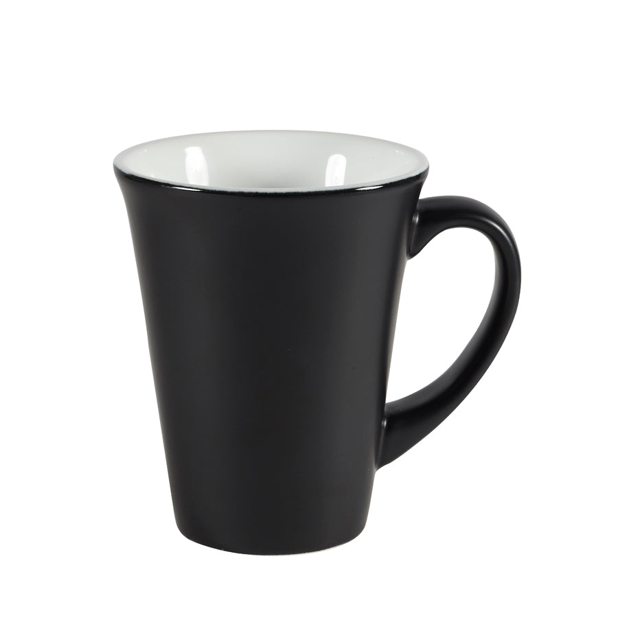 Churchill Art De Cuisine Porcelain Ash Black Menu Shades Flared Mug 29.8cl 10.5oz Pack of 6