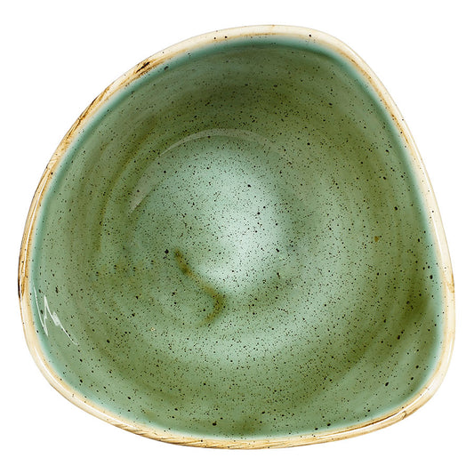 Churchill Stonecast Vitrified Porcelain Samphire Green Triangular Bowl 15.3cm 26cl 9oz Pack of 12