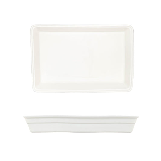 Crème Galerie Vitrified Porcelain White Oblong Baking Dish 39x25.5cm Pack of 2